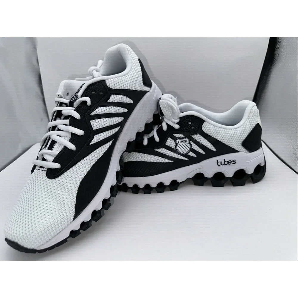 K-Swiss Men's‎ Tubes Sport Athletic Shoes – White/Black – Size 8.5- NEW